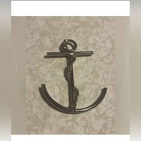 MAKE AN OFFER 🍒 Vintage Costume Anchor Statement Pendant #7284 - Picture 6 of 6